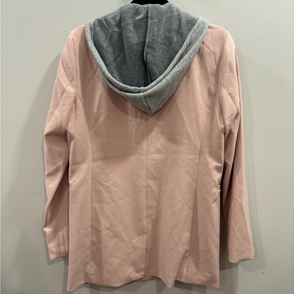 Shoe Dazzle Light Pink Blazer with Gray Hood - Picture 3 of 3